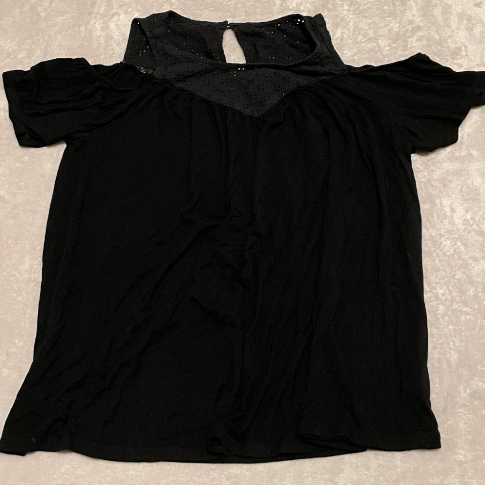 Torrid Black Off the Shoulder/Cold Shoulder Shirt